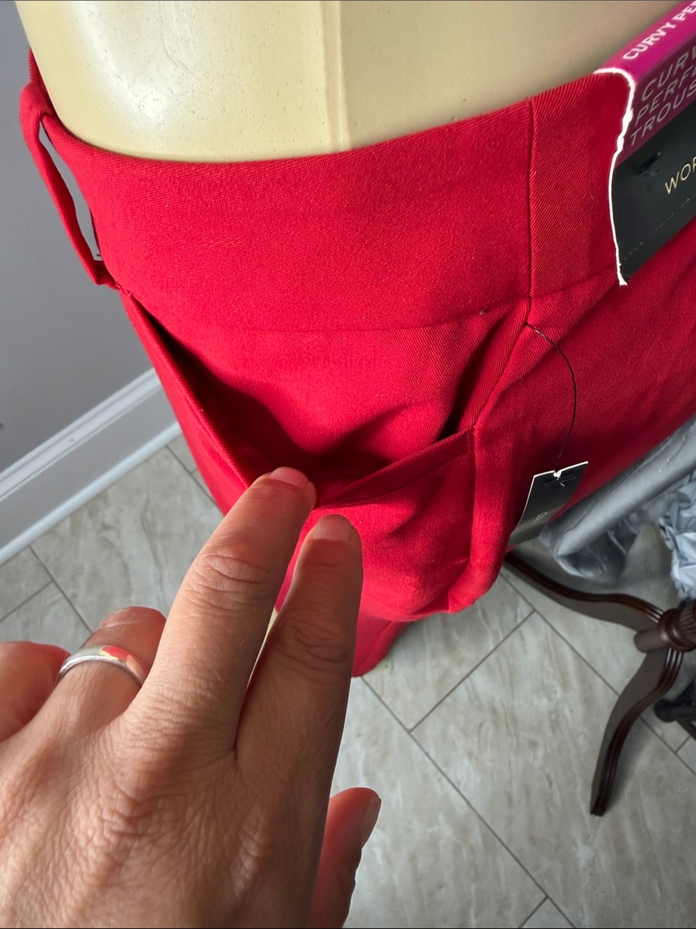 Worthington Women’s Sz 10 Red Boot Cut Dress Pants NWT - Picture 3 of 8